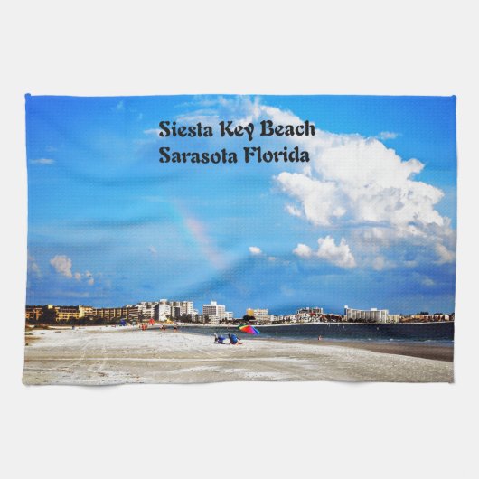 Siesta Key Beach Theedoek (Horizontaal)