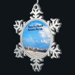 Siesta Key Beach Tin Sneeuwvlok Ornament<br><div class="desc">Siesta Key strand in Sarasota florida</div>
