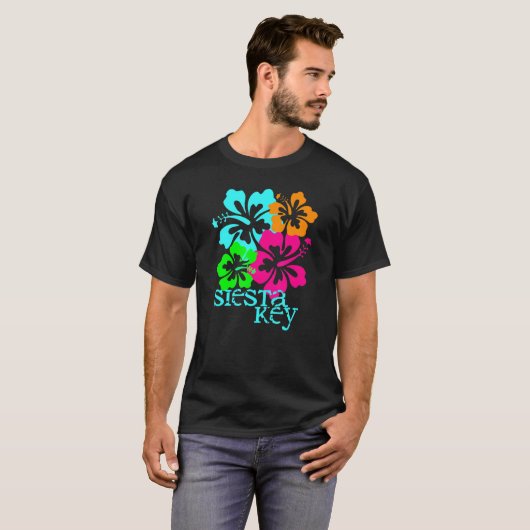 Siesta Key Beach Tropical Travel Surf T-shirt (Voorkant volledig)