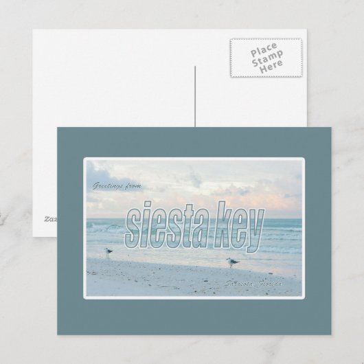 Siesta Key, Briefkaart van Florida (Voorkant / Achterkant)