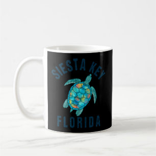 Siesta Key FL Beach Zee schildpad illustratie Koffiemok