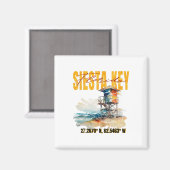  Siesta Key Florida Beach Magneet (Voorkant / Achterkant)