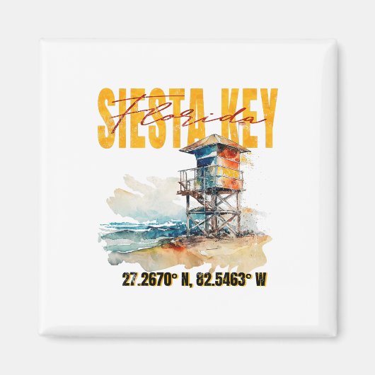  Siesta Key Florida Beach Magneet (Voorkant)