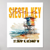 Siesta Key Florida Beach Poster (Voorkant)