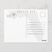 Siesta Key Florida Beach Retro Sunset Souvenirs Briefkaart (Achterkant)