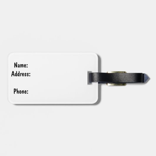 Siesta Key Florida blauwe palmen Bagagelabel (Achterkant horizontaal)