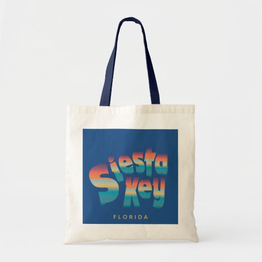 Siesta Key Florida in de kleuren van de zonsonderg Tote Bag (Voorkant)