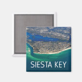 Siesta Key Florida Island Aerial Uitzicht Magneet (Voorkant / Achterkant)