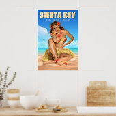 Siesta Key Florida Reisposter Zee Arend Poster (Keuken)