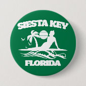 Siesta Key Florida Ronde Button 7,6 Cm (Voorkant)