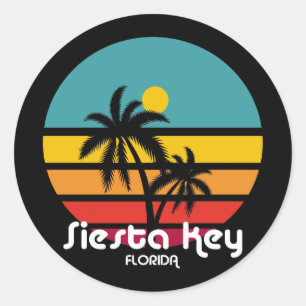  Siesta Key Florida Ronde Sticker