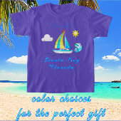 Siesta Key, Florida Sailboat Sun en naam T-shirt