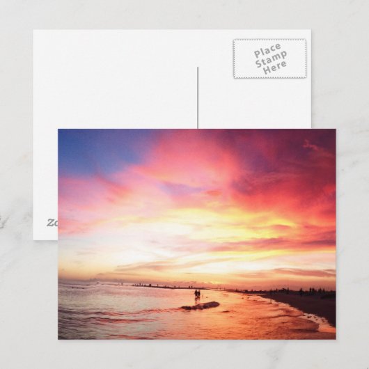 Siesta Key Florida, Summer Night, Sunset Briefkaart (Voorkant / Achterkant)