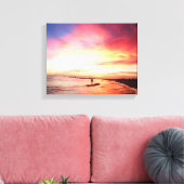Siesta Key Florida, Summer Night, Sunset Canvas Afdruk (Insitu (Woonkamer))
