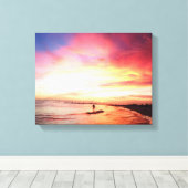 Siesta Key Florida, Summer Night, Sunset Canvas Afdruk (Insitu (Houten vloer))