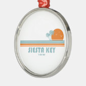 Siesta Key Florida Sun Palm Trees Metalen Ornament (Links)