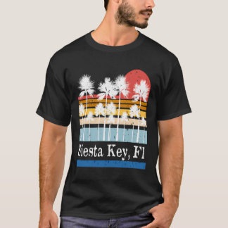 Siesta Key Florida Surf Palm Tree Co T-shirt