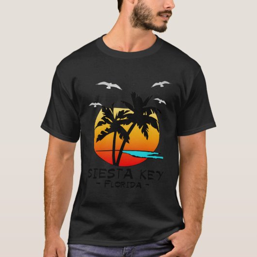 Siesta Key Florida tropische strandkleding T-shirt (Voorkant)