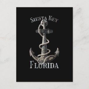 Siesta Key Florida Vacation Nautical Anchor Sailin Briefkaart