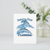 Siesta Key Florida Vacation Tribal Dolphins Briefkaart (Staand voorkant)
