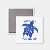 Siesta Key Florida Vacation Tribal Turtle Magneet (Voorkant / Achterkant)