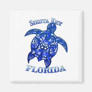 Siesta Key Florida Vacation Tribal Turtle Magneet
