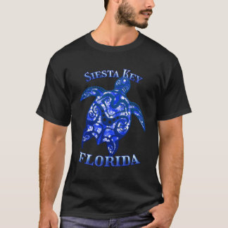 Siesta Key Florida Vacation Tribal Turtle T-shirt