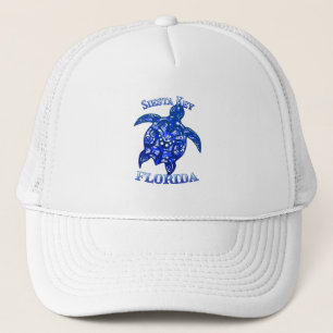 Siesta Key Florida Vacation Tribal Turtle Trucker Pet