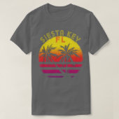 Siesta Key Florida Westcoast Beach Sunset Palm Tre T-shirt (Design voorkant)