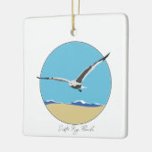 Siesta Key, Florida Zee Gull over het strand Keramisch Ornament (Links)