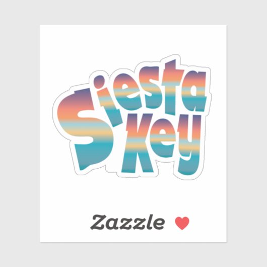Siesta Key in zonnekleppen Sticker (Vel)