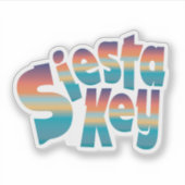 Siesta Key in zonnekleppen Sticker (Voorkant)
