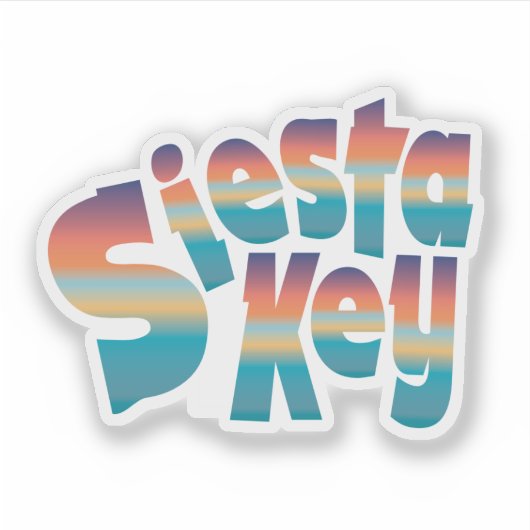 Siesta Key in zonnekleppen Sticker (Voorkant)