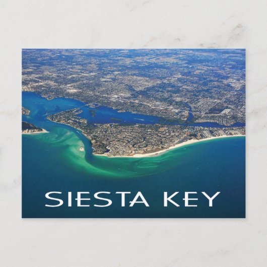 Siesta Key, luchtfoto van Florida Briefkaart (Voorkant)