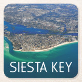 Siesta Key, luchtfoto van Florida Kartonnen Onderzetters (Voorkant)