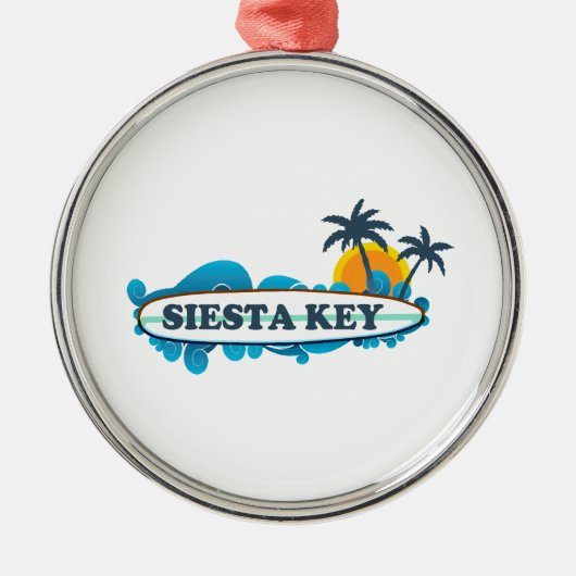 Siesta Key. Metalen Ornament (Voorkant)