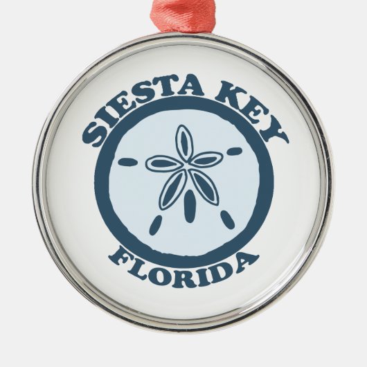 Siesta Key. Metalen Ornament (Voorkant)