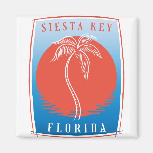 Siesta Key Palm Tree Magneet (Voorkant)