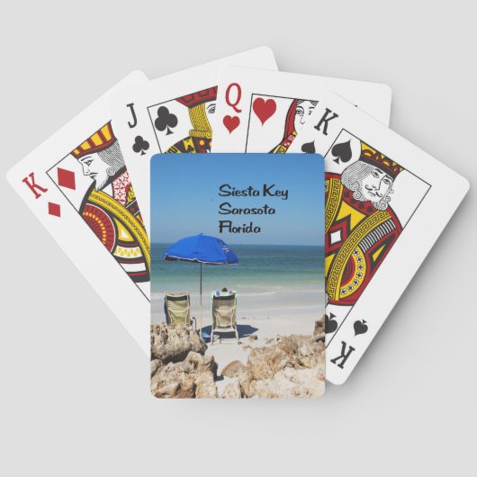 Siesta Key Sarasota Florida Pokerkaarten (Achterkant)