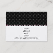 Siesta Motel Chubby Visitekaartje (Achterkant)