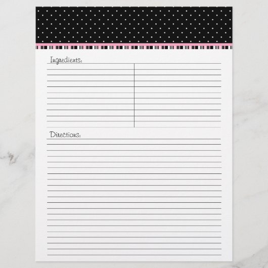 Siesta Motel Recipe Letterhead - TBA (Voorkant)
