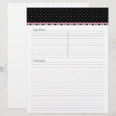 Siesta Motel Recipe Letterhead - TBA (Voorkant / Achterkant)