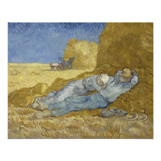 Siesta na Millet door Vincent Van Gogh Perfect Poster (Voorkant)