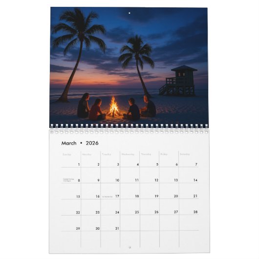 Siesta-sleutelkalender 2026 kalender (Mar 2026)