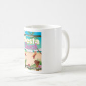 Siesta strand florida vintage reisposter koffiemok (Voorkant rechts)