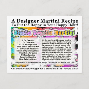 Siesta Tequila Martini Recept Briefkaart