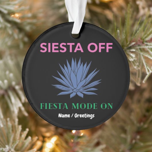 Siesta Uit, Fiesta Modus Aan Agave Kunst Ornament (Boom)