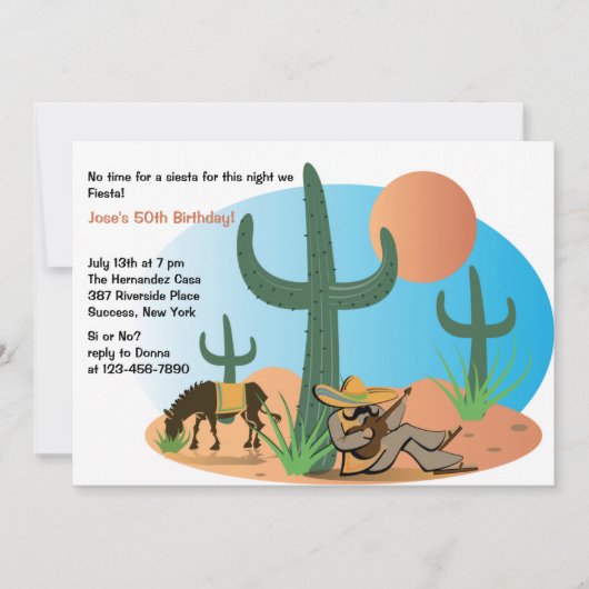 Siesta Uitnodiging (Voorkant)