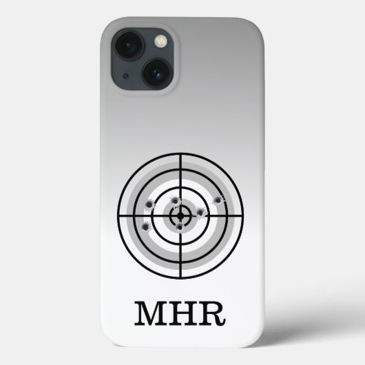 Sietdoel Pistool Liefhebber Monogram Case-Mate iPhone Case (Achterkant)