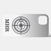 Sietdoel Pistool Liefhebber Monogram Case-Mate iPhone Case (Achterkant (horizontaal))